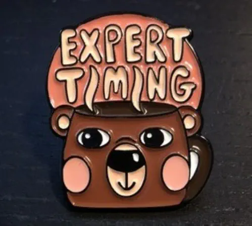 EXPERT TIMING / "BEAR MUG" ENAMEL PIN