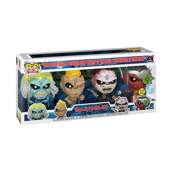 IRON MAIDEN / アイアン・メイデン / FUNKO POP! ROCKS:IRON MAIDEN - EDDIE 4PK GLOW IN THE DARK BOX SET