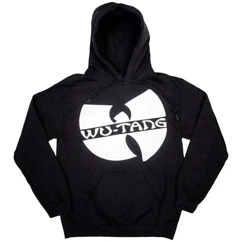 WU-TANG CLAN / ウータン・クラン / SLANTED LOGO MONO BLACK PULLOVER HOODIE (M)