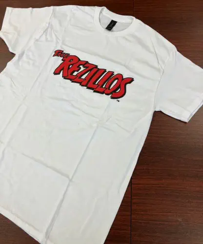 REZILLOS / レジロス / L/RED LOGO ON WHITE - T-SHIRT