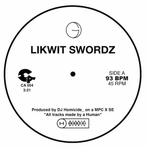 DJ HOMICIDE / TRACKS MADE BY HUMANS (7")