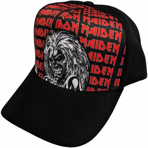 IRON MAIDEN / アイアン・メイデン / EDDIE LOGO REPEAT BLACK BASEBALL CAP