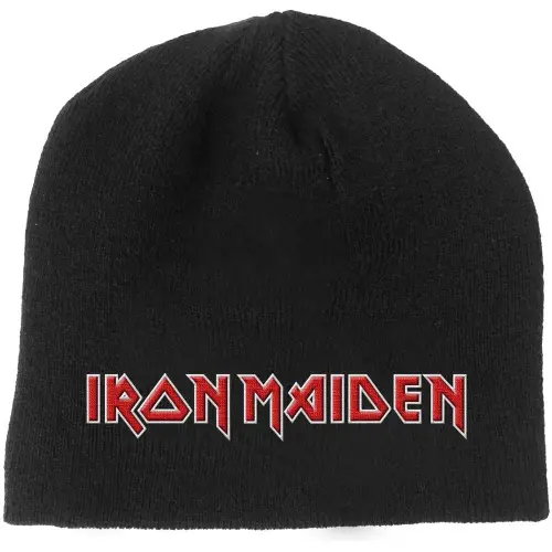 IRON MAIDEN / アイアン・メイデン / LOGO 2 BLACK BEANIE HAT