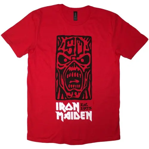 IRON MAIDEN / アイアン・メイデン / EST. 1975 STAMP LOGO BLACK RED<SIZE:XL>