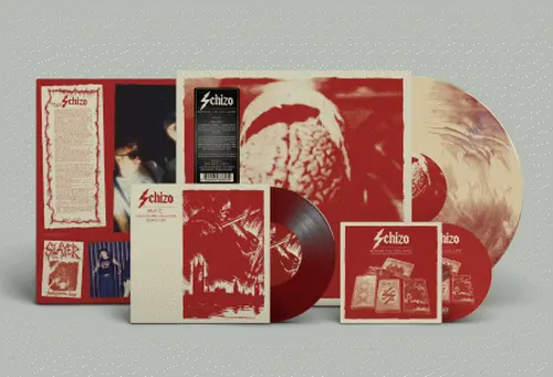 SCHIZO / BEFORE THE COLLAPSE 1985-87 LP+7+CD DIEHARD NUCLEAR SUNSET MARBLED VINYL