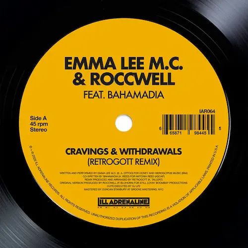 EMMA LEE M.C. & ROCCWELL / CRAVINGS & WITHDRAWALS (FEAT. BAHAMADIA) [RETROGOTT REMIX] (7")