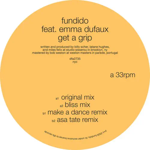 FUNDIDO FEAT. EMMA DUFAUX / GET A GRIP (12")