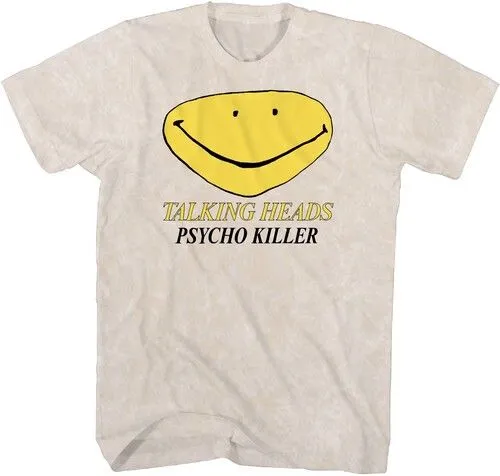 TALKING HEADS / トーキング・ヘッズ / PSYCHO KILLER SMILEY FACE T-SHIRT - LARGE TAN