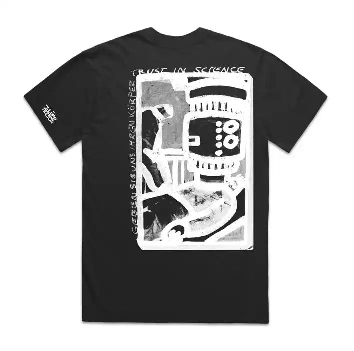 TRESOR / BOYSEN SHIRT L:SIZE (WHITE ON BLACK)