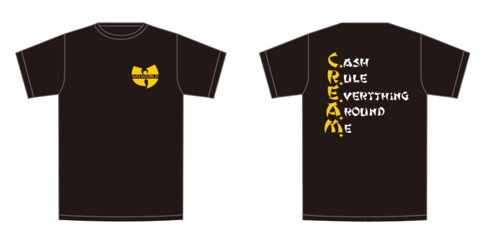 WU-TANG CLAN / ウータン・クラン / WU WORLD C.R.E.A.M. TEE (BLACK / XXL)