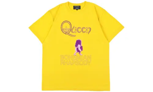 QUEEN / クイーン / "BOHEMIAN RHAPSODY" T-SHIRT (YELLOW) (XL)