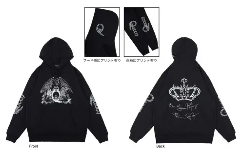QUEEN / クイーン / "QUEEN" HOODIE (BLACK) (L)