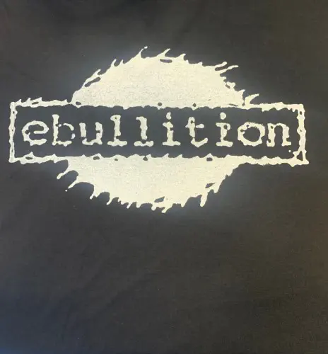 EBULLITION (LABEL) / L/EBULLITION - WHITE INK, BLACK T-SHIRT