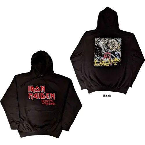 IRON MAIDEN / アイアン・メイデン / NUMBER OF THE BEAST VINTAGE LOGO FADED EDGE ALBUM PULLOVER HOODIE<SIZE:XL>