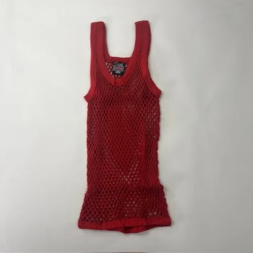 CRYSTAL(網シャツ) / アミシャツ KIDS RED SIZE  AGE 8-9