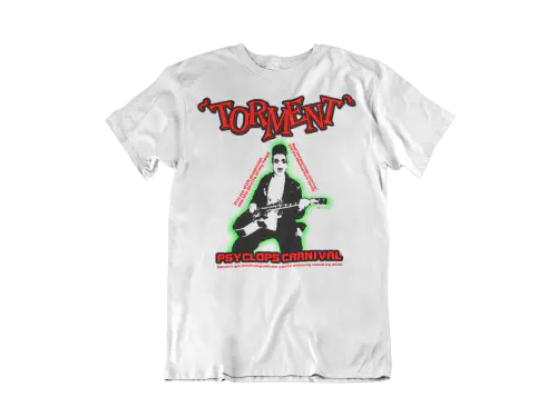 TORMENT / L/PSYCLOPS CARNIVAL WHITE T-SHIRT-MEN