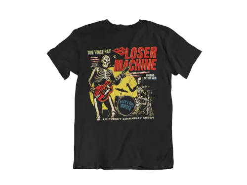VINCE RAY LOSER MACHINE / M/BLACK T-SHIRT-MEN