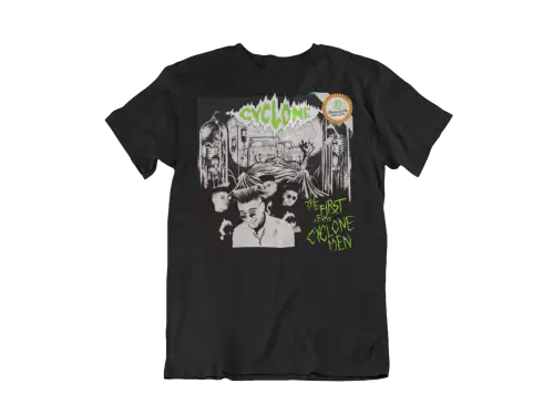CYCLONE(PSYCHOBILLY) / L/30th ANNIVERSARY BLACK T-SHIRT-MEN