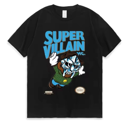MF DOOM (DOOM , METAL FINGERS, KING GEEDORAH) / MFドゥーム / SUPER VILLAIN T-SHIRT (BLACK) (M)