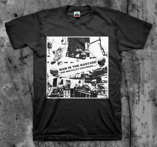 MAN IS THE BASTARD / M/THE BRUTALITY CONTINUES T-SHIRT