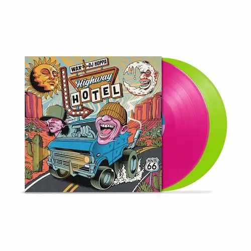 WAX & DJ HOPPA / HIGHWAY HOTEL (2LP) (PINK & GREEN VINYL)