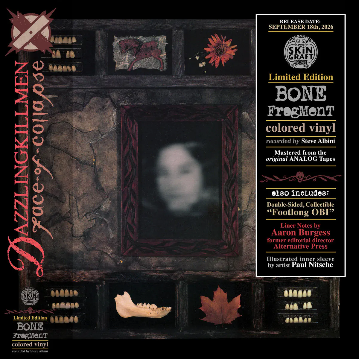 DAZZLING KILLMEN / FACE OF COLLAPSE (BONE FRAGMENT SWIRL VINYL)