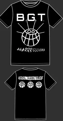 B.G.T. (BRUTAL GLOCKEL TERROR)  / L/BLACK T-SHIRT