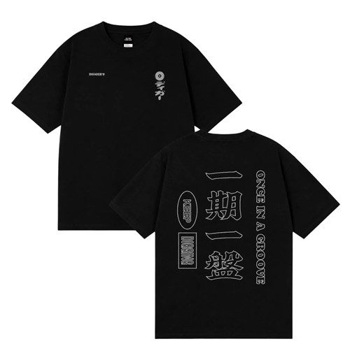 MUSIC OMIYAGE / 一期一盤 Tee (BLACK/M）