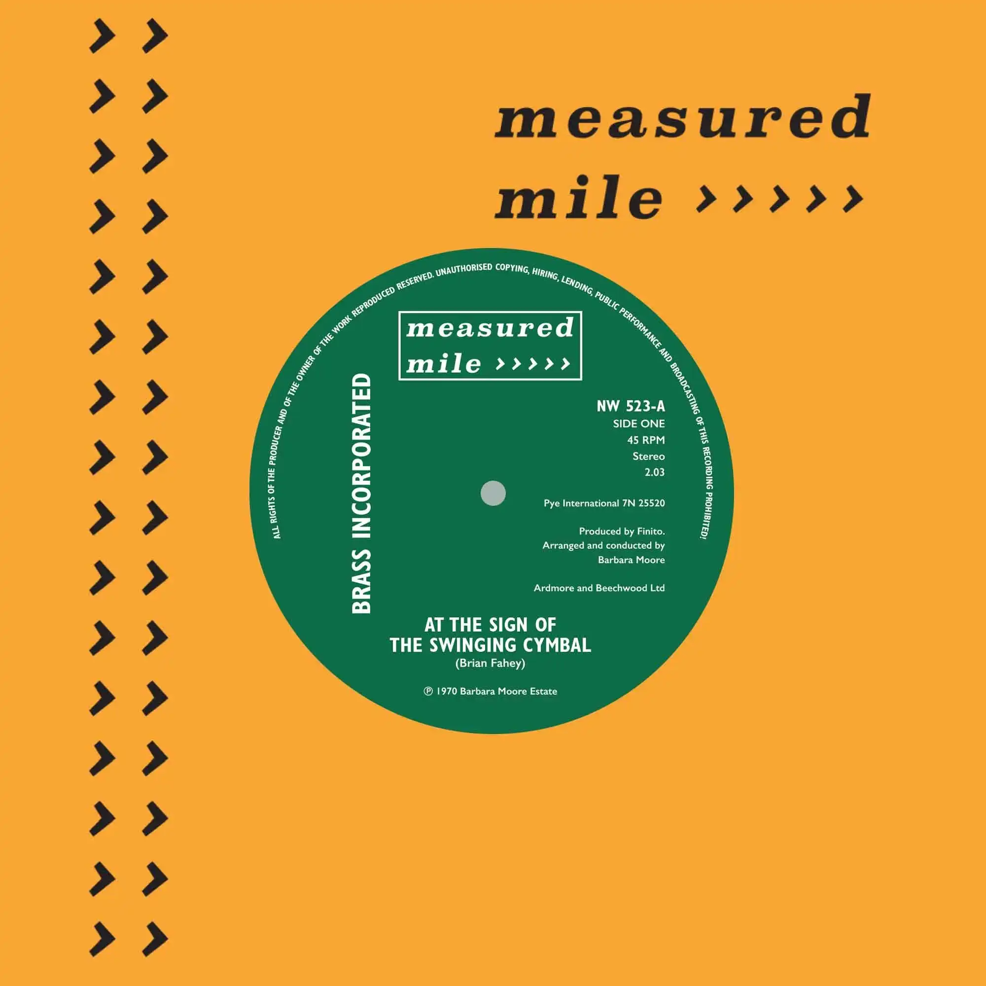 BRASS INCORPORATED / AT THE SIGN OF THE SWINGING CYMBAL / JUST LIKE THAT (7")