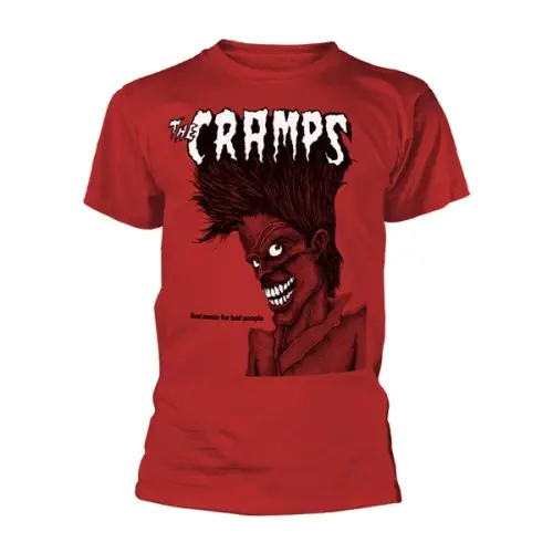 CRAMPS / XL/BAD MUSIC FOR BAD PEOPLE RED T-SHIRT