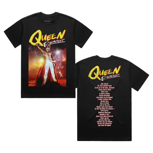 QUEEN / クイーン / QUEEN BUDAPEST 40TH ANNIVERSARY　TRACK LIST T-SHIRT | トラックリストTシャツ (XL)