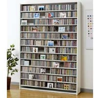 CDラック / オークスCDラック CDストッカー CS1668 ホワイト