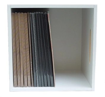 レコードラック / レコードラック 取っ手付き1BOX ホワイト