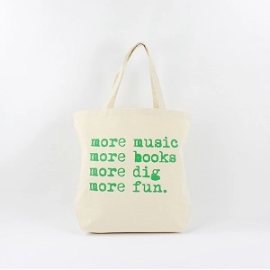 TYPOGRAPHY TOTEBAG / TYPOGRAPHY TOTE MORE MUSIC (L/NGREEN)