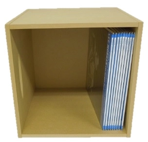 レコードラック / レコードラック 取っ手付き1BOX ベージュ(無地)