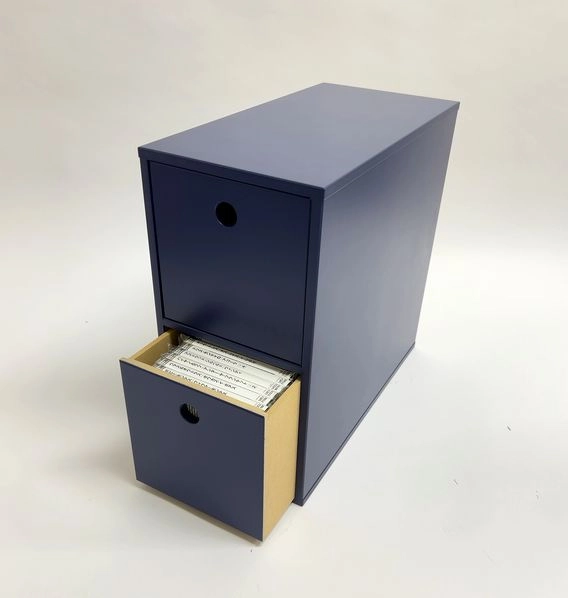 CDラック / 引出式CDラック 2BOX ダークブルー