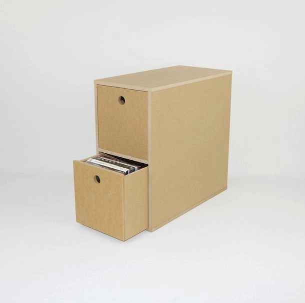 CDラック / 引出式CDラック 2BOX ナチュラル