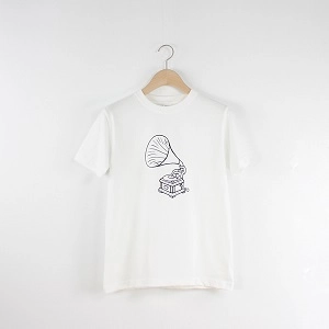 TON & SON / GRAMMOPHON T-SHIRT WHITE S
