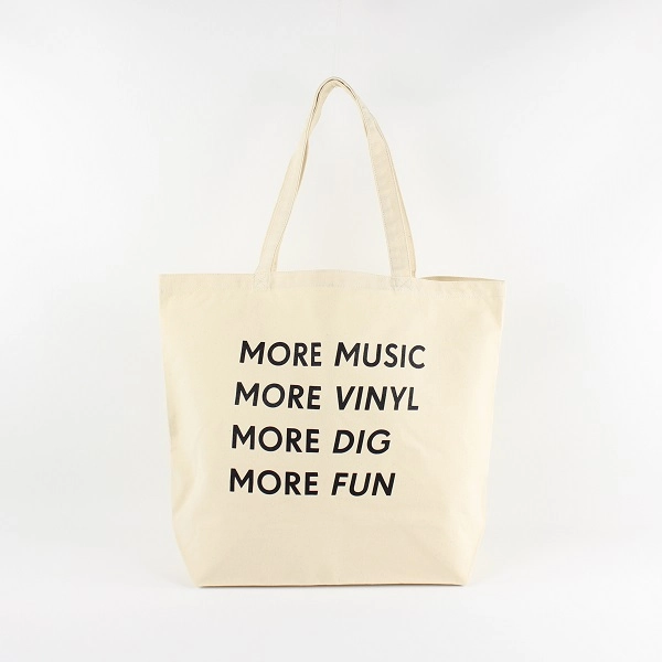 TYPOGRAPHY TOTEBAG / TYPOGRAPHY TOTE MORE MUSIC L (Natural/Grey)