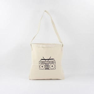 MUSIC TOTE / MUSIC TOTE BOOMBOX 2WAY POCKET (Natural/DarkGrey)