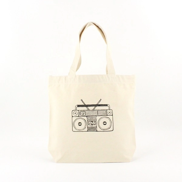 MUSIC TOTE / MUSIC TOTE BOOMBOX POCKET (Natural/DarkGrey)