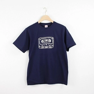 TON & SON / CASETTE TAPE T-SHIRTS NAVY M