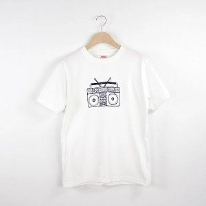 TON & SON / BOOM BOX T-SHIRTS WHITE S