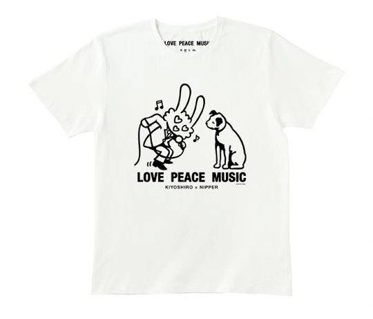 NIPPER / ニッパー / 忌野清志郎×NIPPER “LOVE PEACE MUSIC” Tシャツ （shout） Lサイズ