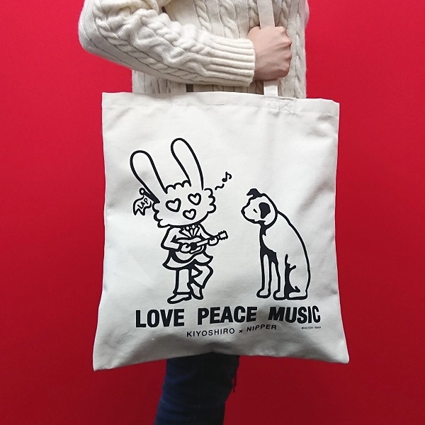 NIPPER / ニッパー / 忌野清志郎×NIPPER “LOVE PEACE MUSIC トートバッグ
