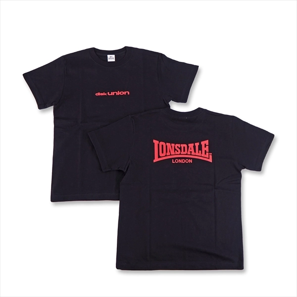 LONSDALE×diskunion / ロンズデール×ディスクユニオン Tシャツ① (ブラック/M)