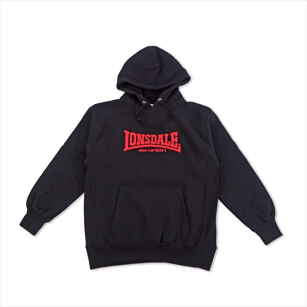 LONSDALE×diskunion / ロンズデール×ディスクユニオン パーカー (ブラック/L)