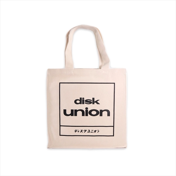 TOTE BAG / トートバッグ / diskunion 四角ロゴトートバッグ (Natural/Black) 2021リニューアル