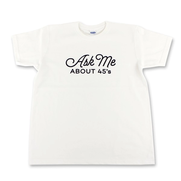 Tシャツ / OUTLET TYPOGRAPHY T-SHIRT ASK ME ABOUT 45'S XLサイズ