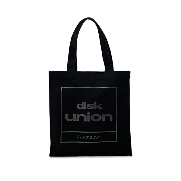 TOTE BAG / トートバッグ / diskunion レコード トート 四角ロゴ(ブラック×ブラック)
